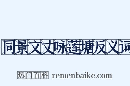 同景文丈咏莲塘反义词是什么意思的图片